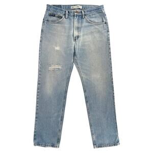 Lee Regular Fit distressed light wash jeans